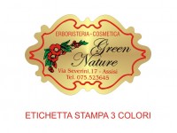 Etichette adesive per erboristerie, cosmetica, cosmesi (mm 48X31)  (cod.22M )